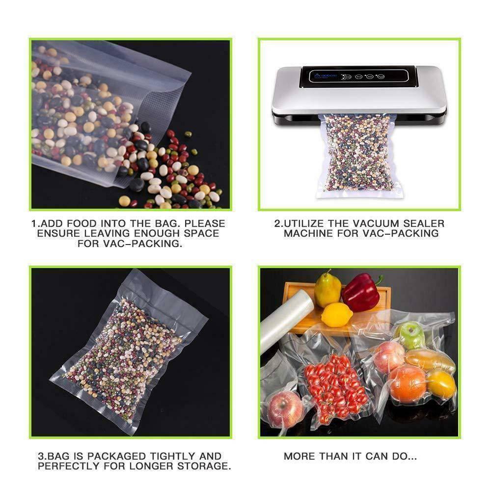 Vacuum Sealer Bags Precut Food Storage Saver Heat Seal Cryovac BPA-Free - Homes Carts