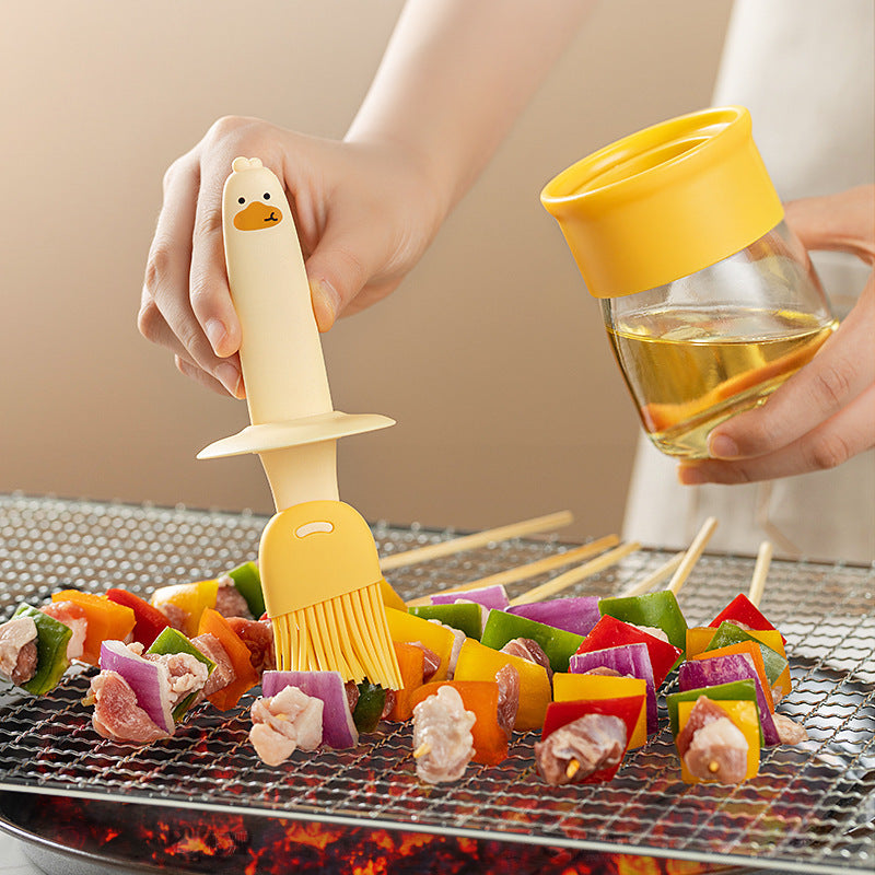 Silicone Basting Brush with Oil Dispenser Bottle